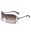 G by GUESS Rimless Sunglasses With Cut Out And G, GUNMETAL