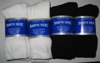 12 pair size 13-15 Diabetic socks 6 White & 6 Black 12 pair size 13-15 Diabetic socks 6 White & 6 Black