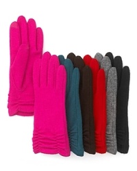 With ruching at the wrist and touch technology, Echo's wool-nylon blend gloves will keep you stylishly warm and connected. With ruching at the wrist and touch technology, Echo's wool-nylon blend gloves will keep you stylishly warm and connected.
