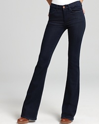 These dark-wash MiH jeans flaunt a gam-lengthening flare leg -- denim's new favorite silhouette. These dark-wash MiH jeans flaunt a gam-lengthening flare leg -- denim's new favorite silhouette.