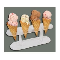 Acrylic Ice Cream Cone Holder - 4 Holes Acrylic Ice Cream Cone Holder - 4 Holes