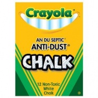 Crayola Non-toxic Anti-Dust White Chalk. (One Box) Crayola Non-toxic Anti-Dust White Chalk. (One Box)