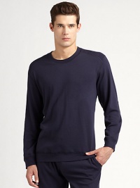 Brushed cotton lends remarkable comfort to a easy-wearing shirt for lounging and layering alike. CrewneckCottonMachine washImported Brushed cotton lends remarkable comfort to a easy-wearing shirt for lounging and layering alike. CrewneckCottonMachine washImported