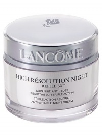 This exclusive Refill-3X complex helps boost the synthesis of the three natural skin fillers--collagen, hyaluronic acid and elastin. Enriched with Anisic Extract, the formula helps complete the nightly cellular renewal process. Immediately, skin feels significantly softer and smoother and by morning, appears refreshed and hydrated. Non-comedogenic. Dermatologist-tested for safety. 2.6 oz. 