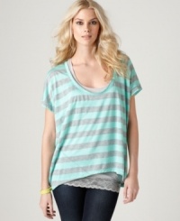 Freshen up your favorite jeans with a cool layered-look top from Buffalo Jeans. The breezy striped tee has an attached inner tank top for the ultimate in boho cool! Freshen up your favorite jeans with a cool layered-look top from Buffalo Jeans. The breezy striped tee has an attached inner tank top for the ultimate in boho cool!