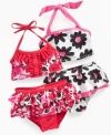 Tie up her warm-weather style with one of these ruffly bikinis from Penelope Mack.