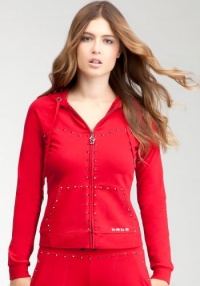 bebe Logo Studded Sweetheart Hoodie -Web Exclusive bebe Logo Studded Sweetheart Hoodie -Web Exclusive