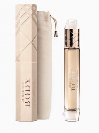 Burberry Body is an effortlessly sensual, feminine fragrance. An eclectic combination of luxurious ingredients. Top notes of fresh green absinthe, illuminating peach and delicate freesia. Floral heart notes of natural rose absolute, iris and warm sandalwood. Base notes of woody cashmeran, creamy vanilla, amber and musk. Burberry Body is an effortlessly sensual, feminine fragrance. An eclectic combination of luxurious ingredients. Top notes of fresh green absinthe, illuminating peach and delicate freesia. Floral heart notes of natural rose absolute, iris and warm sandalwood. Base notes of woody cashmeran, creamy vanilla, amber and musk.
