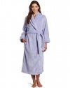 Casual Moments Women's Shawl Collar Wrap Powder Puff Pattern Robe