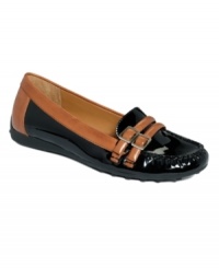 Take a shine to. The chic & casual Sonya driver flats by Tahari feature shining patent leather for a punch of refined style. Take a shine to. The chic & casual Sonya driver flats by Tahari feature shining patent leather for a punch of refined style.