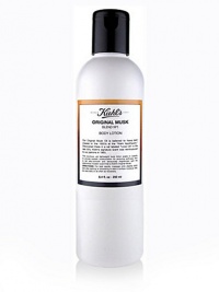 Luxurious lotion instantly absorbs for a silky smooth skin that's sensuously fragranced with the Kiehl's Original Musk. 8.4 oz. Luxurious lotion instantly absorbs for a silky smooth skin that's sensuously fragranced with the Kiehl's Original Musk. 8.4 oz.