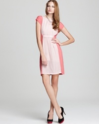 Nola Z Shirred Color Block Sheath Nola Z Shirred Color Block Sheath