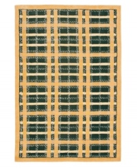 A traditional basketweave plaid is updated for the modern home in this area rug only from Martha Stewart rugs. Hand tufted in India of long wool fibers, this luxurious home accent presents unparalleled comfort and style underfoot. A traditional basketweave plaid is updated for the modern home in this area rug only from Martha Stewart rugs. Hand tufted in India of long wool fibers, this luxurious home accent presents unparalleled comfort and style underfoot.