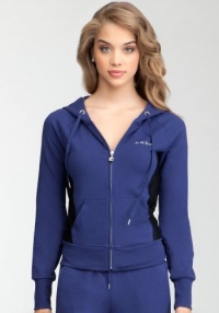 bebe Logo Peeping Lace Hoodie -Web Exclusive bebe Logo Peeping Lace Hoodie -Web Exclusive