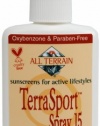 All Terrain TerraSport SPF15 Natural Sunscreen Spray (3- Ounce)