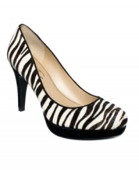 Pair the exotic pattern of Marc Fisher's Sydneylee platform pumps with solids and watch this funky print really pop.
