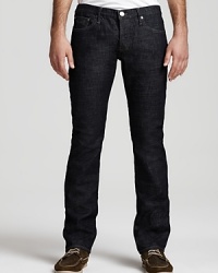 Straight leg Steadman jean, rendered with Burberry's signature English flair. Straight leg Steadman jean, rendered with Burberry's signature English flair.