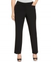 MICHAEL Michael Kors' plus size straight leg pants are must-have basics for chic career style.