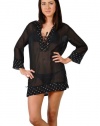 Sheer Polka Dotted Swim Cover-up