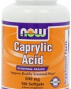 NOW Foods Caprylic Acid 600mg, 100 Softgels