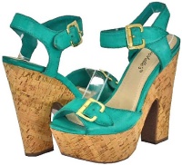 Breckelles Renee-01 Aqua Women Platform Sandals, 6.5 Breckelles Renee-01 Aqua Women Platform Sandals, 6.5