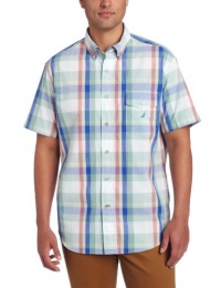 Nautica Men's Big-Tall Short Sleeve Large Color Plaid