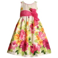 Bonnie Jean Floral Print Dress - Girls' Plus Size 18-1/2 Bonnie Jean Floral Print Dress - Girls' Plus Size 18-1/2