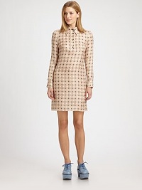 A distinctive print on fine matte silk, tailored in a sleek, slim-fit shirtdress style.Point collarButton-front placketFlat frontAbout 24 from natural waistSilkDry cleanMade in ItalyModel shown is 5'9½ (175cm) wearing US size 4. A distinctive print on fine matte silk, tailored in a sleek, slim-fit shirtdress style.Point collarButton-front placketFlat frontAbout 24 from natural waistSilkDry cleanMade in ItalyModel shown is 5'9½ (175cm) wearing US size 4.