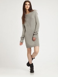 Downtown-ready sweater design with an extended semi-sheer v-inset and long dolman sleeves. Ribbed boatneckSemi-sheer v-insetDropped shouldersLong dolman sleeves with ribbed cuffsRibbed hem44% cotton/53% silk/2% nylon/1% spandexDry cleanImportedModel shown is 5'10 (177cm) wearing US size Small. Downtown-ready sweater design with an extended semi-sheer v-inset and long dolman sleeves. Ribbed boatneckSemi-sheer v-insetDropped shouldersLong dolman sleeves with ribbed cuffsRibbed hem44% cotton/53% silk/2% nylon/1% spandexDry cleanImportedModel shown is 5'10 (177cm) wearing US size Small.