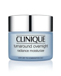 Works while you sleep. Optimizing new cell turnover to help the best and brightest emerge. Pumping in abundant moisture to help tone, retexturize and plump skin from the inside out.Apply this oil-free moisture cream nightly, after 3-Step Skin Care. For Very Dry to Combination Oily skins. Each morning, use Turnaround Concentrate Radiance Renewer for continuous radiance renewal. Works while you sleep. Optimizing new cell turnover to help the best and brightest emerge. Pumping in abundant moisture to help tone, retexturize and plump skin from the inside out.Apply this oil-free moisture cream nightly, after 3-Step Skin Care. For Very Dry to Combination Oily skins. Each morning, use Turnaround Concentrate Radiance Renewer for continuous radiance renewal.