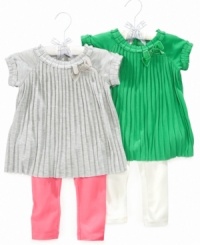 She'll look sweet and stylish in this tunic and leggings set by First Impressions. She'll look sweet and stylish in this tunic and leggings set by First Impressions.