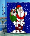 Up on the Rooftop Fabric Holiday Shower Curtain