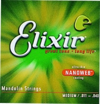 Elixir Strings Mandolin Strings, 8 String, Medium, Acoustic NANOWEB Coating Elixir Strings Mandolin Strings, 8 String, Medium, Acoustic NANOWEB Coating