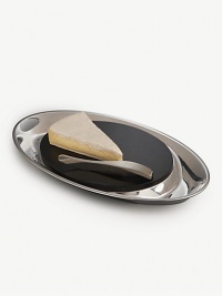 Elegantly evoking the majestic Southwest, this dinner-party essential features gleaming metal handles with a shallow metal well ideal for crackers, bread or fruit. An 18/10 stainless steel knife is double-curved and fits comfortably in the hand. Thoughtful wedding or anniversary gift 10W X 17½D Hand wash Imported Elegantly evoking the majestic Southwest, this dinner-party essential features gleaming metal handles with a shallow metal well ideal for crackers, bread or fruit. An 18/10 stainless steel knife is double-curved and fits comfortably in the hand. Thoughtful wedding or anniversary gift 10W X 17½D Hand wash Imported