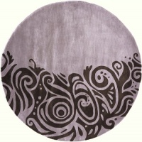 Area Rug 7x7 Round Contemporary Lavender Color - Momeni New Wave Rug from RugPal Area Rug 7x7 Round Contemporary Lavender Color - Momeni New Wave Rug from RugPal