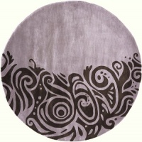 Area Rug 7x7 Round Contemporary Lavender Color - Momeni New Wave Rug from RugPal