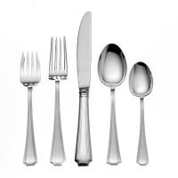 Gorham Fairfax 5 Piece Flatware Set with Cream Soup Spoon Gorham Fairfax 5 Piece Flatware Set with Cream Soup Spoon