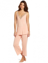 Midnight By Carole Hochman Women's Garden Sunset Capri Pajama, Tangerine, Medium Midnight By Carole Hochman Women's Garden Sunset Capri Pajama, Tangerine, Medium