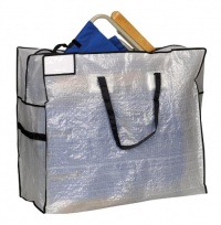 Household Essentials Large Tote Bag, Clear Tarp with Black Trim and Handles Household Essentials Large Tote Bag, Clear Tarp with Black Trim and Handles