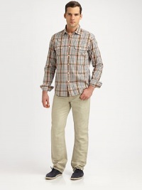 Crisp cotton style in a classic check pattern with double chest flap pockets.ButtonfrontChest, flap pocketsCottonMachine washImported Crisp cotton style in a classic check pattern with double chest flap pockets.ButtonfrontChest, flap pocketsCottonMachine washImported