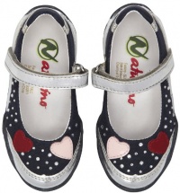 Naturino Heart & Dots Slip-On Sneaker - Blue Naturino Heart & Dots Slip-On Sneaker - Blue