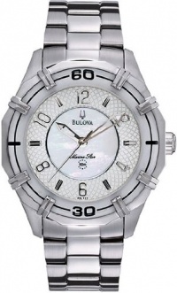 Bulova Marine Star Quartz Silver Dial Women's Watch - 96L145 Bulova Marine Star Quartz Silver Dial Women's Watch - 96L145