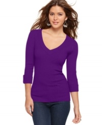 Pink Rose's sweater highlights your curves in all the right places. Pair it with jeans or a flirty skirt for a feminine ensemble. Pink Rose's sweater highlights your curves in all the right places. Pair it with jeans or a flirty skirt for a feminine ensemble.