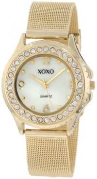 XOXO Women's XO5551 Gold-Tone Mesh Bracelet Rhinestones Accent Watch XOXO Women's XO5551 Gold-Tone Mesh Bracelet Rhinestones Accent Watch