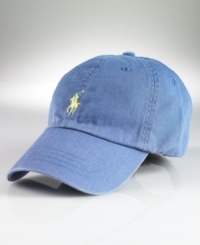 Classic baseball cap in durable washed cotton chino. Classic baseball cap in durable washed cotton chino.