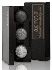 Dress up your holiday look this season with Laura Mercier's Petite Baked Eye Colour Trio Wet/Dry. Featuring 3 Baked Eye Colours in a range of shimmering shades, this petite and portable palette is the perfect way to take your look from day to night. For an even wash of colour, apply dry or for more vibrant shimmer, simply dampen brush with water and apply wet. Dress up your holiday look this season with Laura Mercier's Petite Baked Eye Colour Trio Wet/Dry. Featuring 3 Baked Eye Colours in a range of shimmering shades, this petite and portable palette is the perfect way to take your look from day to night. For an even wash of colour, apply dry or for more vibrant shimmer, simply dampen brush with water and apply wet.