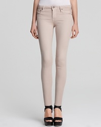 Rock the season's color trend in these spray-on tight Helmut Lang skinnies. So cool they're haute, this saturated silhouette features a logo-embossed button at the front and seam detail at the knees for unique detail. Rock the season's color trend in these spray-on tight Helmut Lang skinnies. So cool they're haute, this saturated silhouette features a logo-embossed button at the front and seam detail at the knees for unique detail.