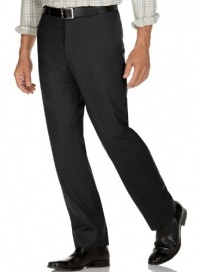 Calvin Klein CK Mens Black Wool Dress Pants Trousers Flat Front