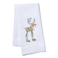 Whimsical interpretations of Santa's reindeer dress up this collection of linen tea towels from Patience Brewster. Whimsical interpretations of Santa's reindeer dress up this collection of linen tea towels from Patience Brewster.