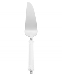 Plate the cake with the elegant Lenox Bliss cake server. Wedding-white porcelain laced with frilly raised detail and sparkling accents gets happy couples off to a sweet start. Plate the cake with the elegant Lenox Bliss cake server. Wedding-white porcelain laced with frilly raised detail and sparkling accents gets happy couples off to a sweet start.